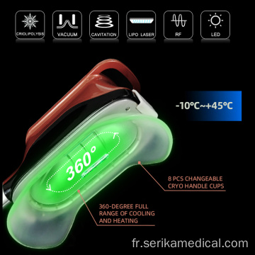 4 poignées machine à laser lipo de cryolipolyse RF